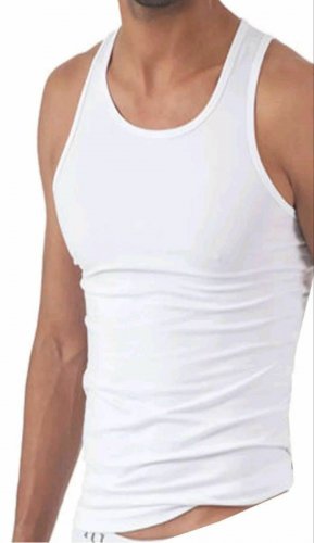 JIL SOFT LONG STAPLE  EGYPTIAN COTTON WHITE VEST SLEEVELESS MENS' UNDERWEAR