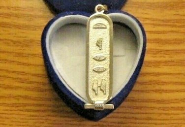 put your Name Egyptian personified Hieroglyphic genuine Silver Cartouche pendant