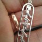 Egyptian Personalized custom Name Hieroglyphic genuine Silver cartouche pendant