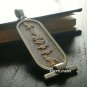 PERSONIFIED CUSTOM NAME WIDE CARTOUCHE GENUINE SILVER &GOLD LETTERS E ALPHABET