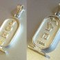 PUT YOUR NAME EGYPTIAN PERSONALIZED GENUINE SILVER DOUBLE FACE CARTOUCHE PENDENT