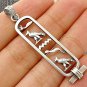 Egypt custom Name Hieroglyphic genuine Silver Cartouche/ chain pendant necklace