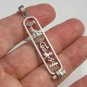Egypt custom Name Hieroglyphic genuine Silver Cartouche/ chain pendant necklace