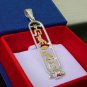 Egypt custom Name Hieroglyphic genuine Silver Cartouche/ chain pendant necklace