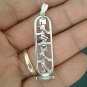 Egypt custom Name Hieroglyphic genuine Silver Cartouche/ chain pendant necklace