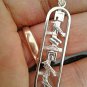 Egypt custom Name Hieroglyphic genuine Silver Cartouche/ chain pendant necklace