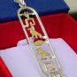 Personalized custom Name Hieroglyphic genuine Silver or gold letters cartouche p