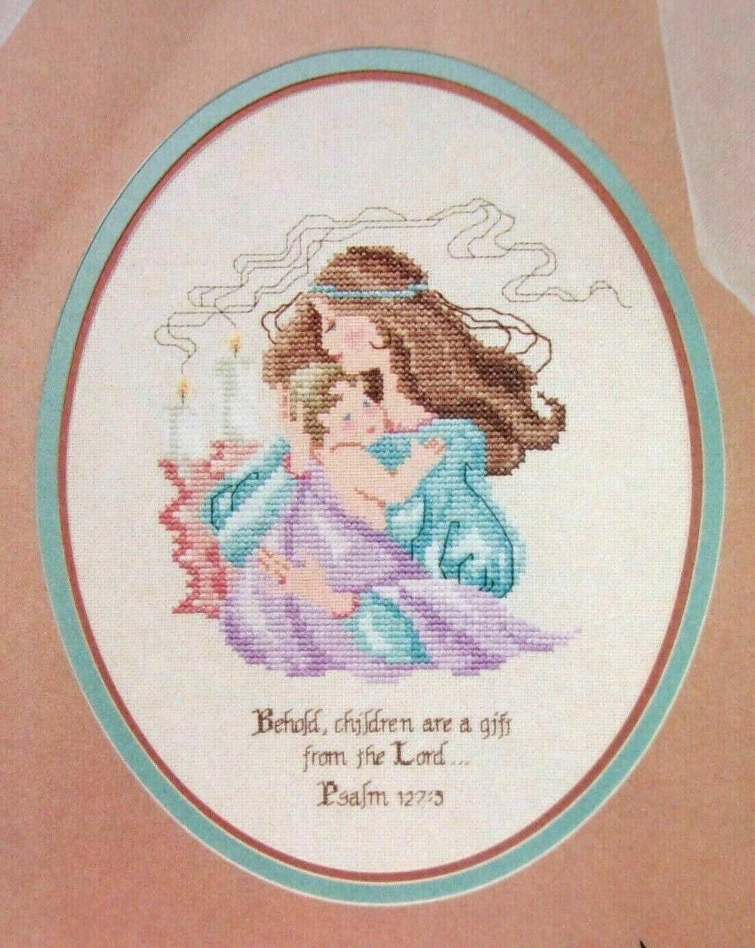 PDF FILE MOTHER & CHILD CHILDREN ARE A GIFT FROM THE LORD CROSS STITCH PATTERN