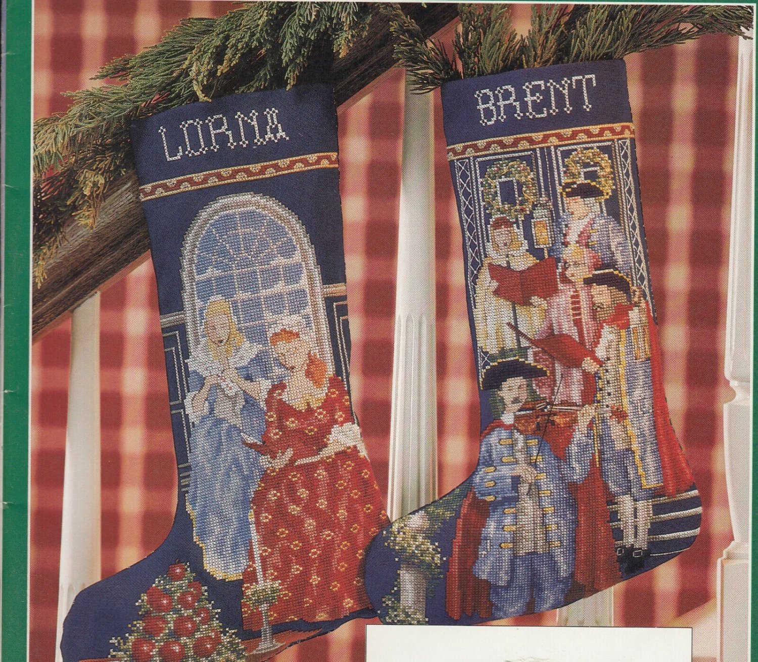 PDF FILE CROSS STITCH PATTERN Christmas in Williamsburg Stocking D 9(A)A