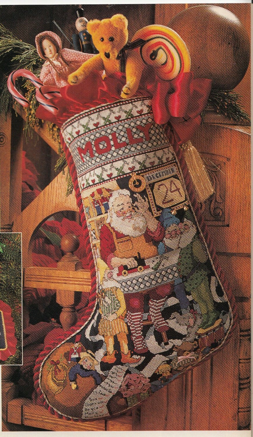PFG FILE MARY CHRISTMAS SANTA CHRISTMAS STOCKING CROSS STITCH DIY PATTERN C37