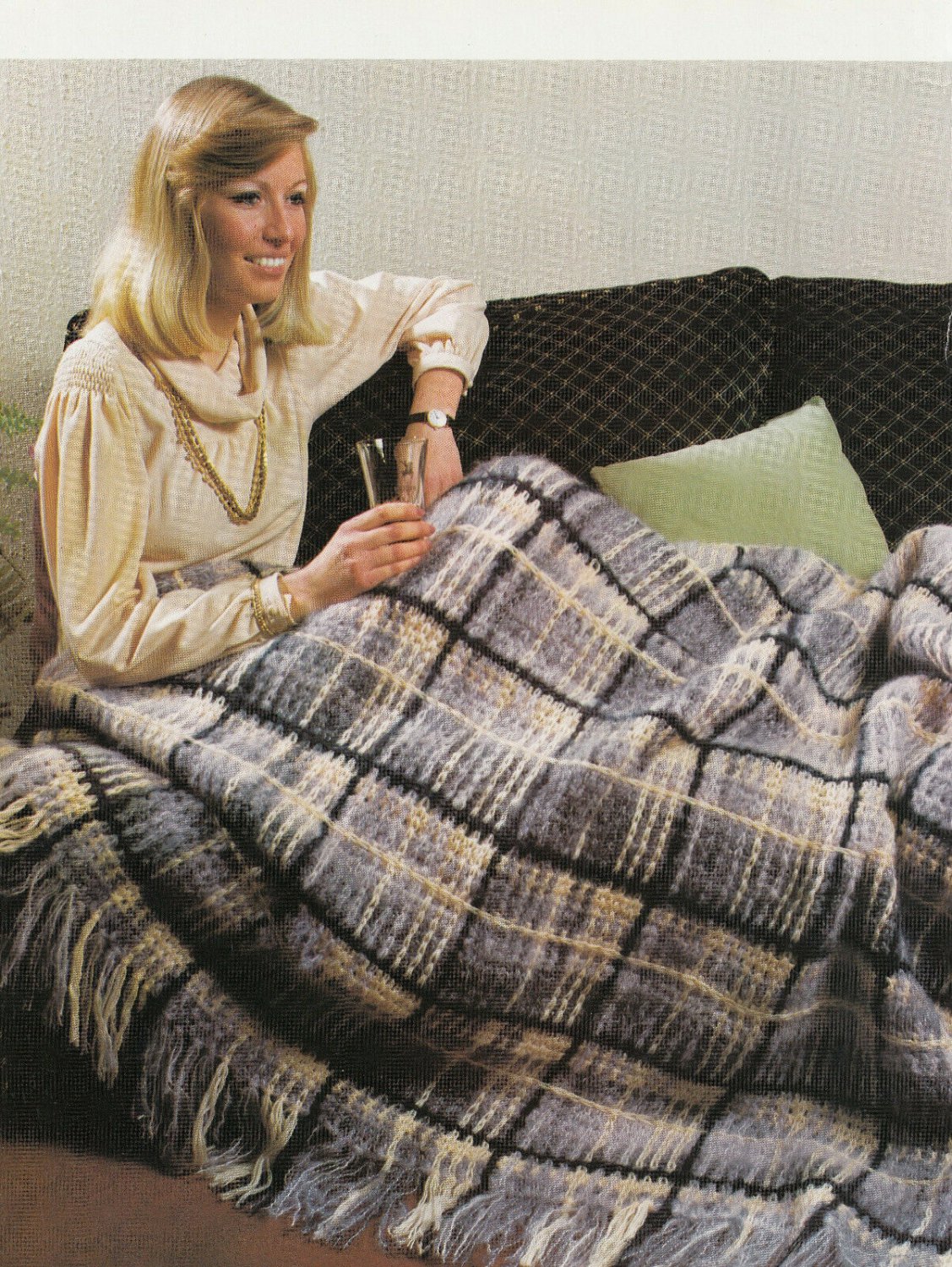 PDF FILE VINTAGE Comfort BLANKET Afghan Crochet Pattern instructions