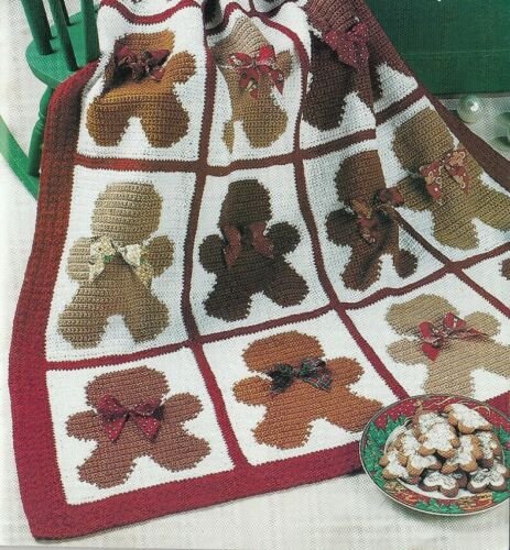 PDF FILE VINTAGE GINGERBREAD AFGHAN CROCHET PATTERN INSTRUCTIONS.