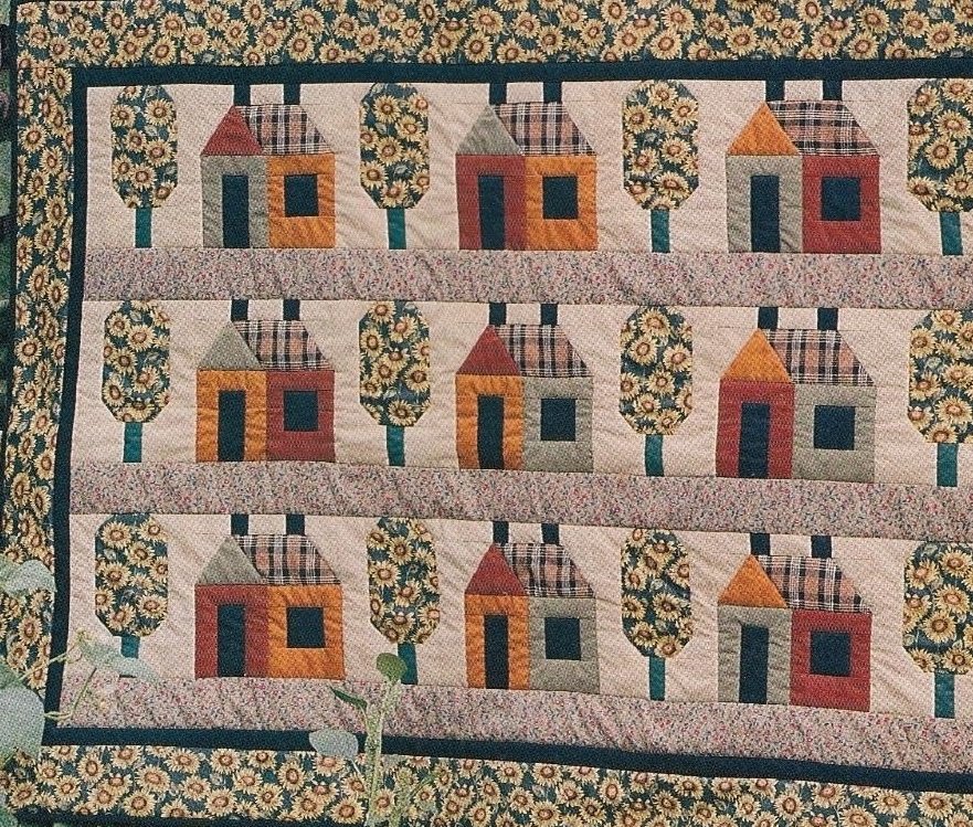 PDF FILE HOUSES AND TREES QUILTS PATCHWORK PATTERN