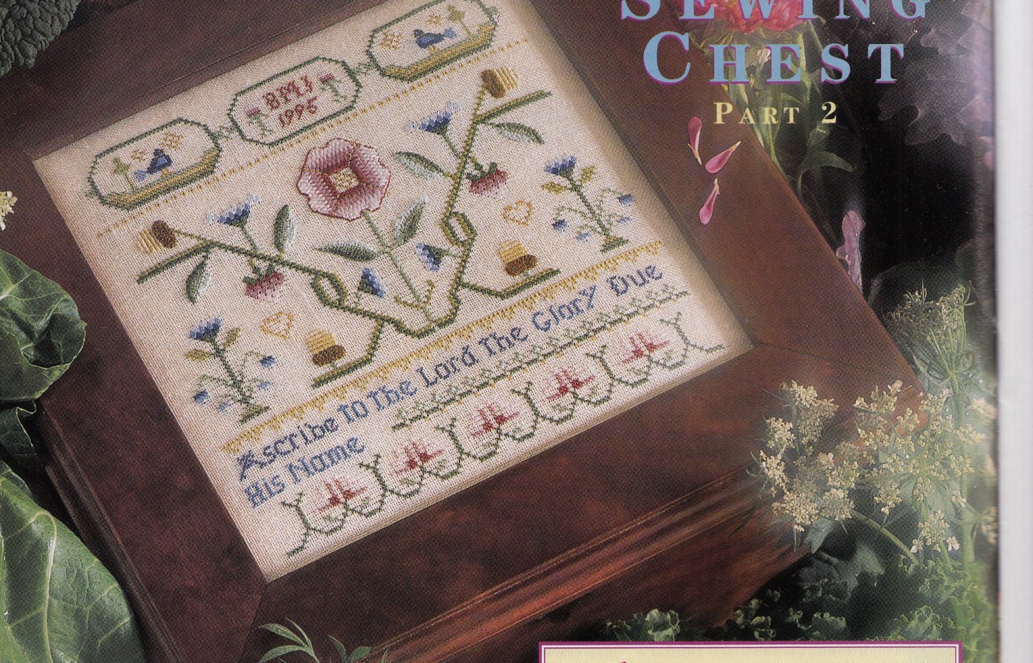 PDF FILE ONLY queen anne sewing chest vintage Cross stitch pattern