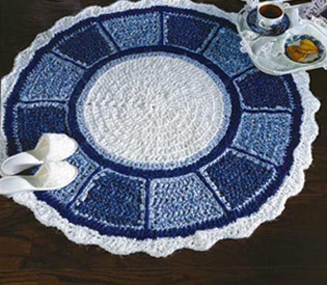 PDF FILE ONLY Blue Plate Special Rug VINTAGE Crochet Pattern