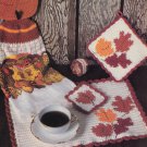 PDF FILE autumn leaves dining set vintage crochet pattern instructions