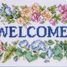 Welcome Bouquet home dec check towels- vintage  Cross Stitch Pattern instructions