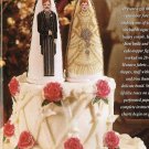 PDF FILE  BRIDE & GROOM CAKE TOPPERS/ELEGANT ROSES VINTAGE CROSS STITCH PATTERN INSTRUCTIONS