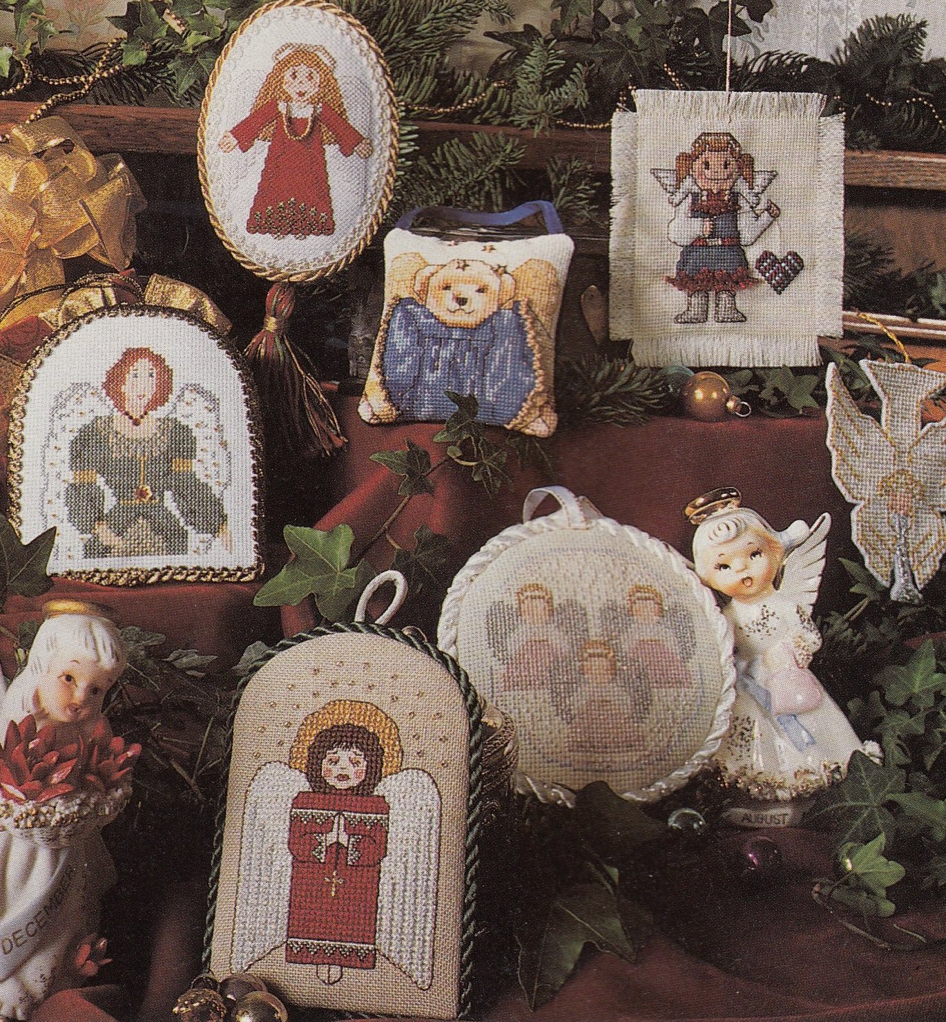 PF FILE heaventy angel vintage cross stitch pattern