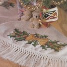 PDF FILE holly and bow tree skirt VINTAGE 70s CROSS STITCH PATTERN I