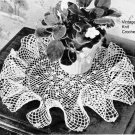-PDF FILE -African Violet Ruffled table Doily, Vintage Crochet Pattern