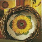 --PDF FILE - sunflower wreath  -VINTAGE   CROSS STITCH PATTERN