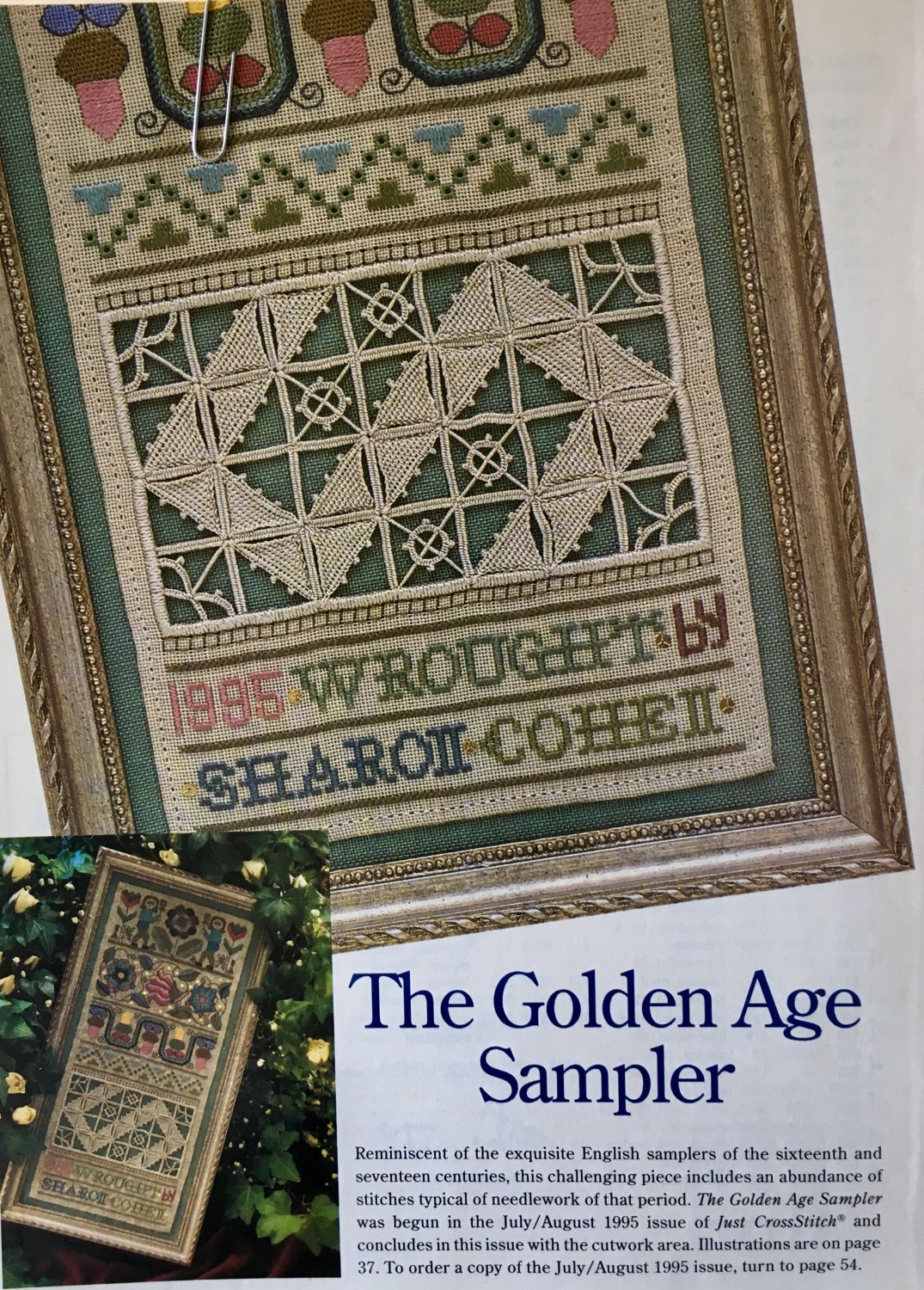 --PDF FILE - THE GOLEN GE SAMPLER -VINTAGE   CROSS STITCH PATTERN