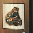 TEA PARTY LITTLE GIRL WITH HER DOLLS CROSS STITCH PATTERN INSTRUCTIONS