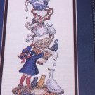 PF FILE ONLY My Cup Runneth Over Teacups Cross Stitch Pattern Cats