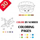 30 Color By Numbers Coloring Pages for Kids Vol 2