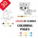 30 Color By Numbers Coloring Pages for Kids Vol 1