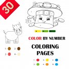 30 Color By Numbers Coloring Pages for Kids Vol 3