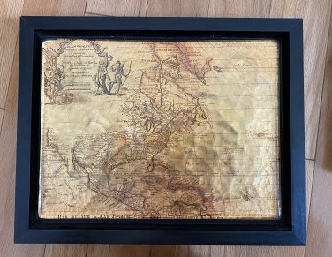 Glass Block Map Ancient North America