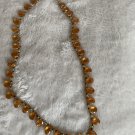Orange Beads with Flat Briolette Dangles