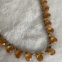 Orange Beads with Flat Briolette Dangles