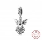 S925 Sterling Silver DIY Charm Beads Dangle Angel Of Love CZ For Women Bracelet
