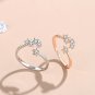 Women AAA CZ Meteor S925 Sterling Silver Rose Ring European and American Stars