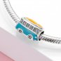 European S925 Sterling Silver Creative Car Bus Series Enamel Charm Fit Bracelet