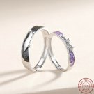 Life Has You Fine S925 Sterling Silver Couple Ring Enamel For Girlfriend Gift