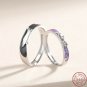 Life Has You Fine S925 Sterling Silver Couple Ring Enamel For Girlfriend Gift