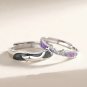 Life Has You Fine S925 Sterling Silver Couple Ring Enamel For Girlfriend Gift