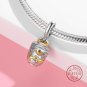 European 925 Sterling Silver DIY Charm Gold Lantern and Wind Series For Bracelet