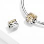 Fine European S925 Sterling Silver DIY Charm Gold Money Bag For Women Bracelet