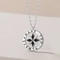 Clock Dial Couple S925 Sterling Silver Necklace Rose Gold Valentine's Day Gift