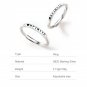 Fine Infinite Love Couple S925 Sterling Silver Ring Plain Circle English Letter