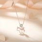 AAACZ Cartoon Fantasy Horse S925 Sterling Silver Necklace Clavicle Chain Pendant
