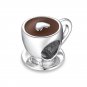 European New S925 Sterling Silver Coffee Cup Enamel DIY Charms Bead For Bracelet