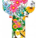 Key Blanks. Wild Flower image printed key blank.