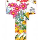 Key Blanks. Wild Flower image printed key blank.