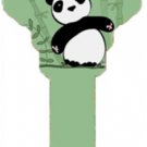 Key Blanks. Panda image printed on a key blank.